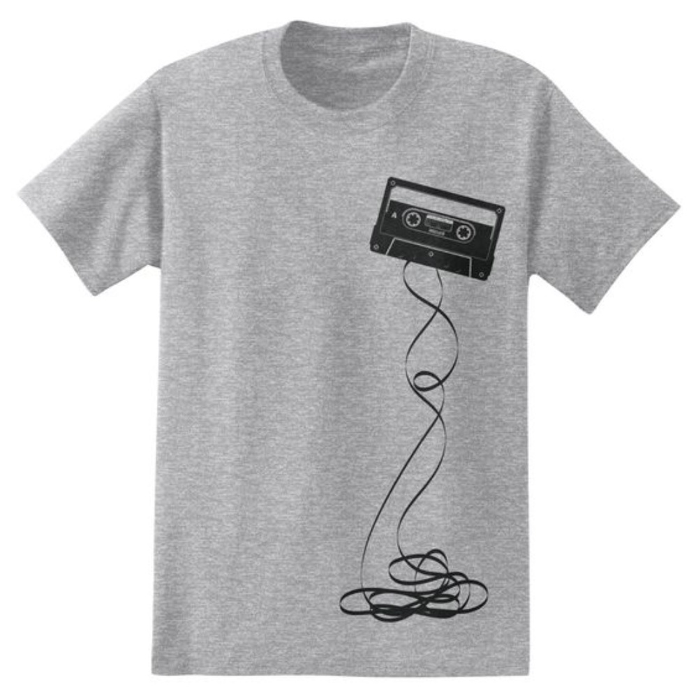 New MAXELL Men's Gray Cassette Tape T-Shirt [C6] - Picture 6 of 6